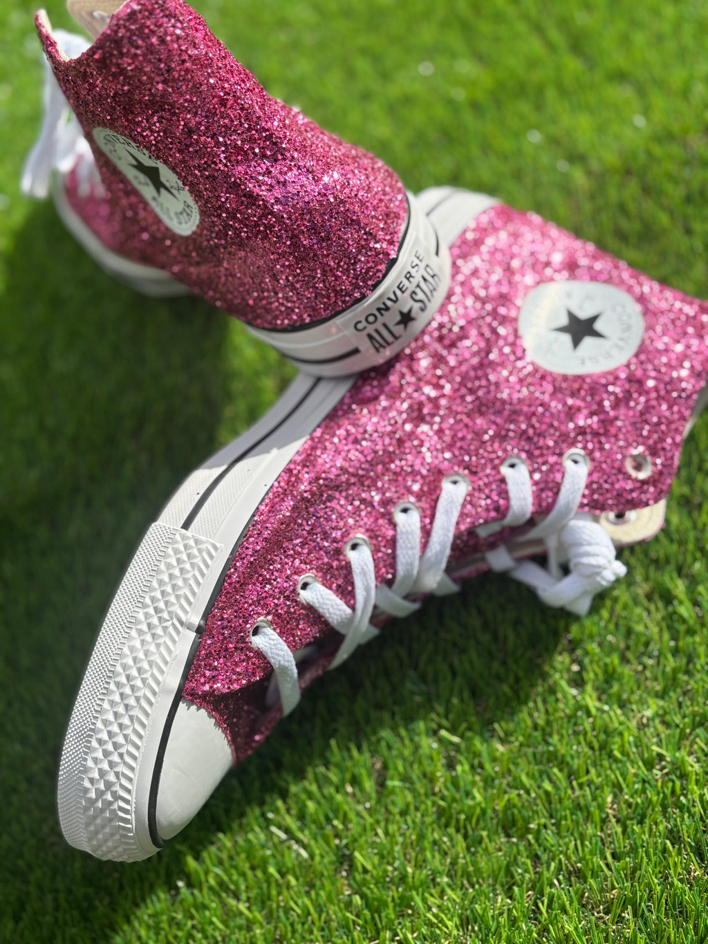 Custom Glitter Converse for Women. Pink Sparkle Sneakers Men’s & Women’s Sizes Available