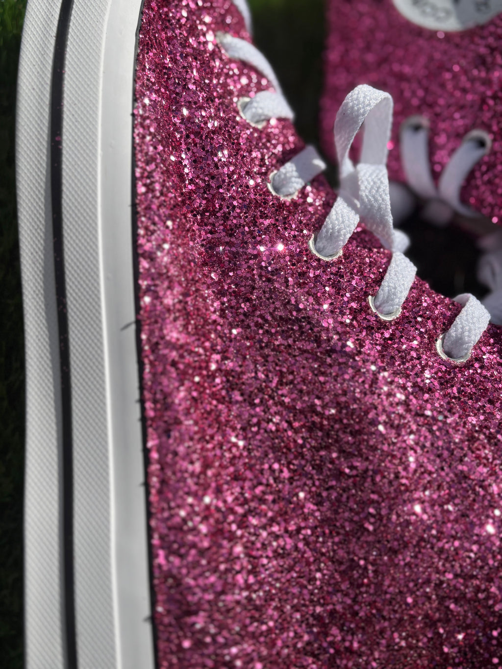 Custom Glitter Converse for Women. Pink Sparkle Sneakers Men’s & Women’s Sizes Available