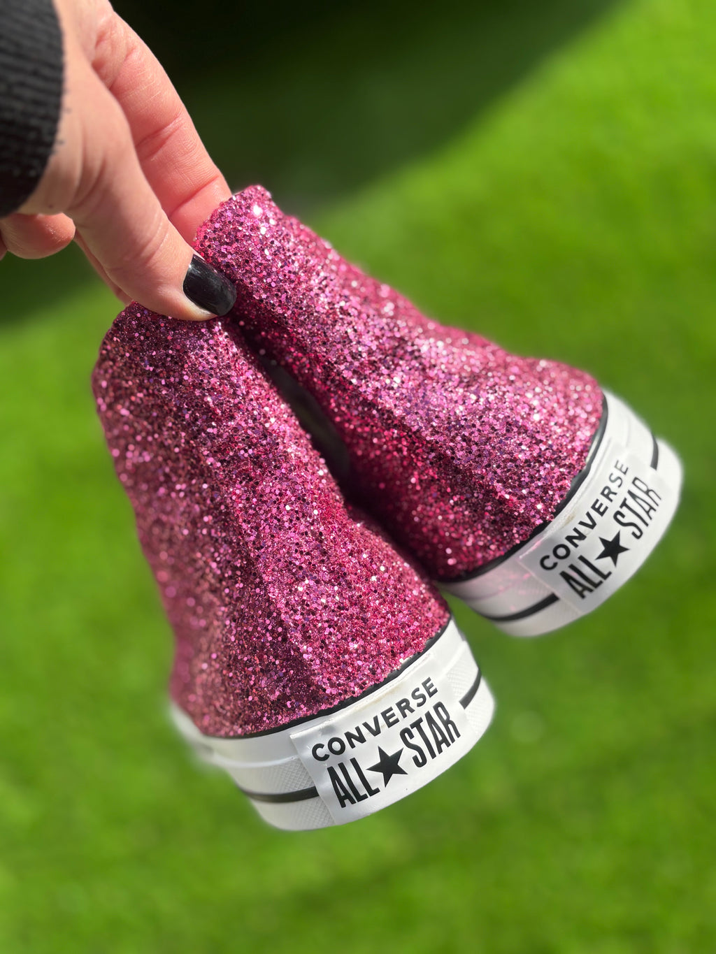 Custom Glitter Converse for Women. Pink Sparkle Sneakers Men’s & Women’s Sizes Available