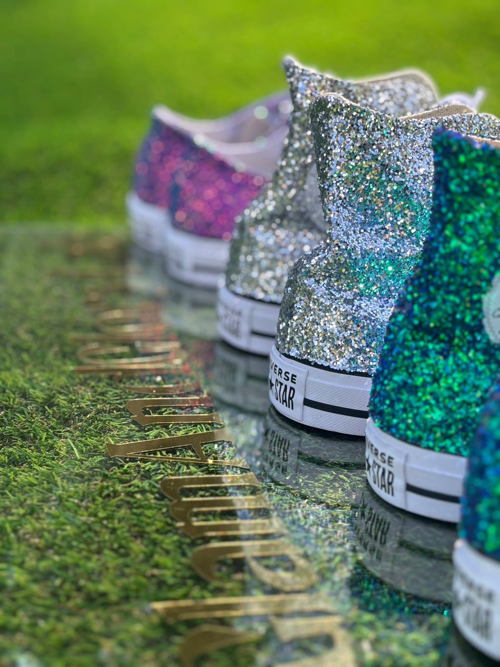 Custom Glitter Converse for Women. Silver Sparkle Sneakers Men’s & Women’s Sizes Available