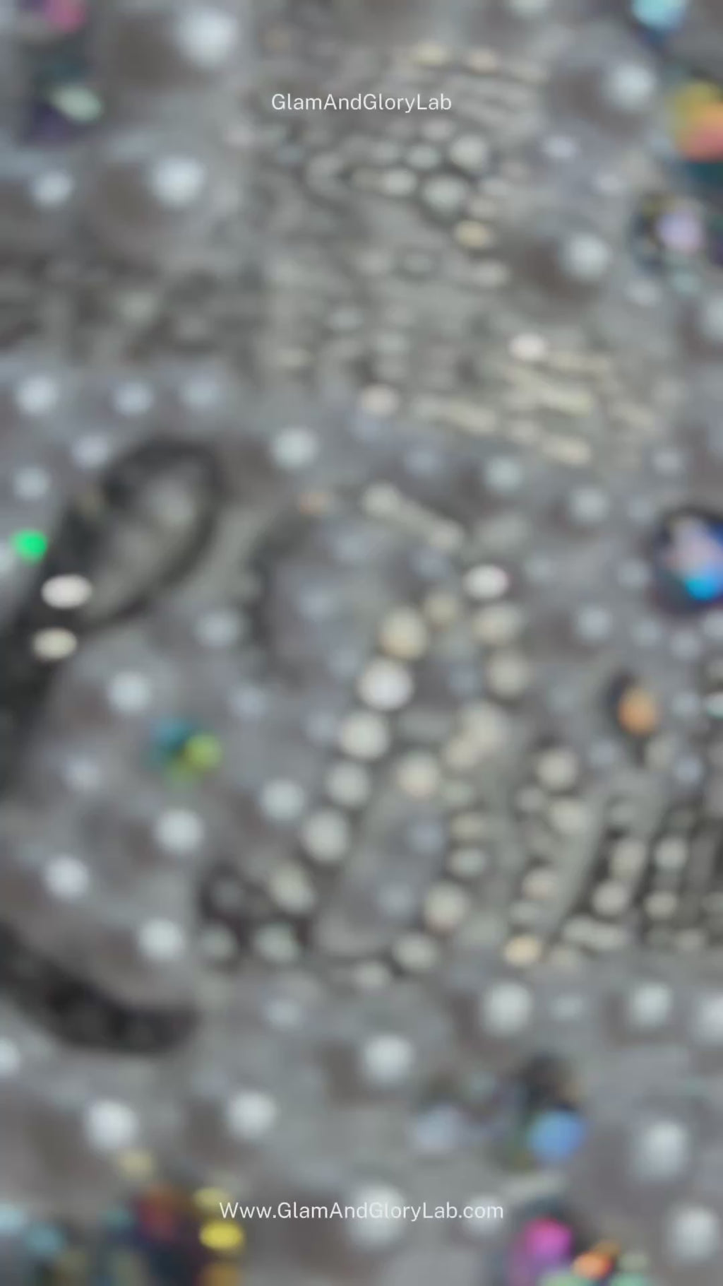 Personalized Stanley with white pearl and crystals. 40oz