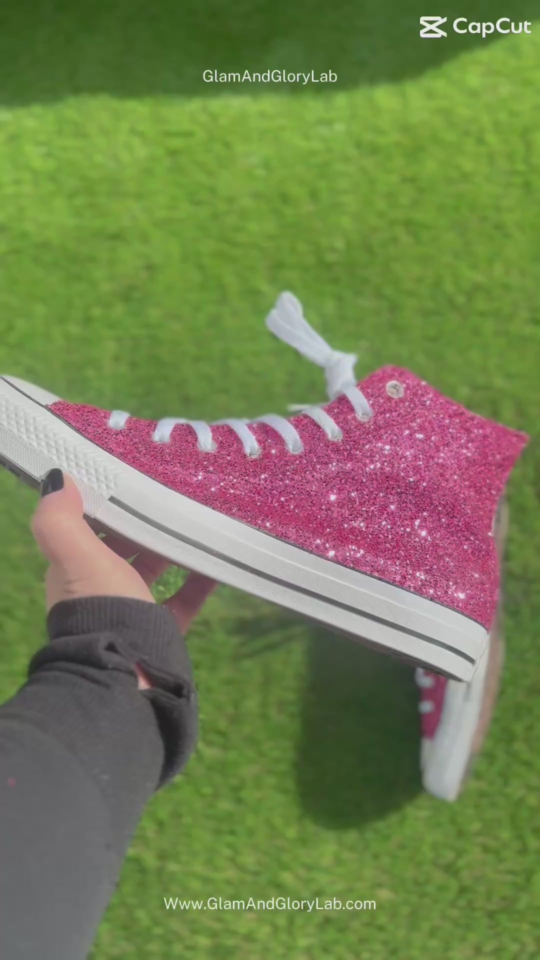 Custom Glitter Converse for Women. Pink Sparkle Sneakers Men’s & Women’s Sizes Available